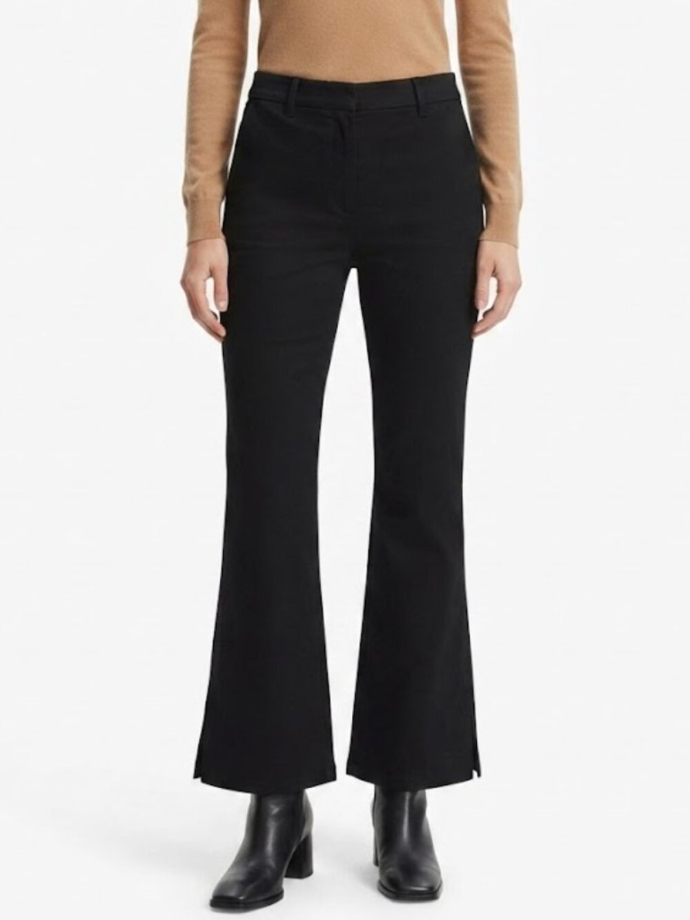 Abercrombie & Fitch Black High Rise Flare Slit Hem Pants Size 8